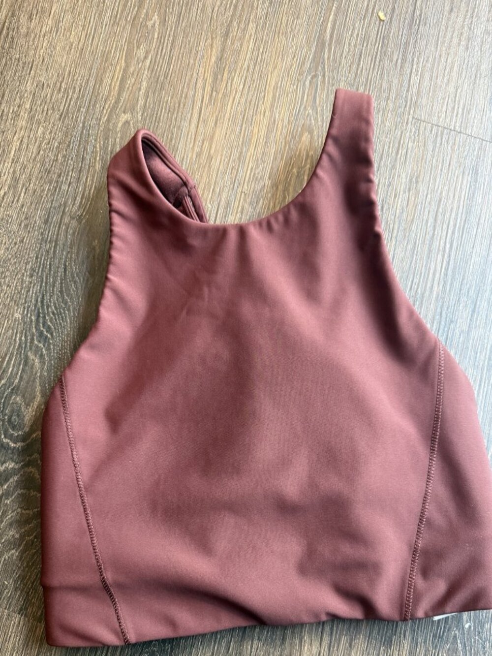 Athleta SuperSonic High Neck Sports Bra Mauve Brown Sz S